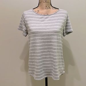 Pink Clover Grey with White Stripe, Women’s Top Size Medium